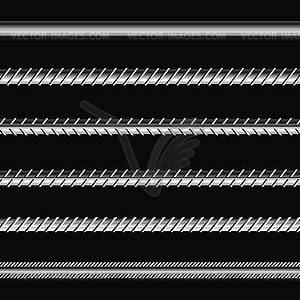 Different Metalic Bars - vector clipart