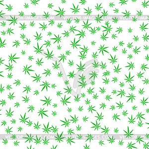 Green Cannabis Leaves Background - vector clipart