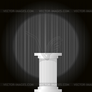 Белый мрамор Греческая колонна - иллюстрация в векторном формате