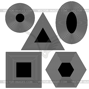 Set f Different Geometric Shapes - vector image