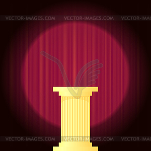 Yellow Marble Greek Column - vector clip art