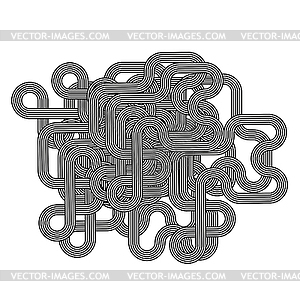 Black White Striped Line Symbol - vector clip art