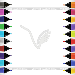 Set od Colorful Markers - vector image