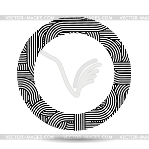 Circle Striped Frame - vector clipart / vector image
