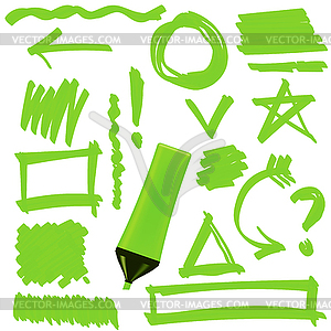 Set of Graphic Signs. Arrows, Circle - vector clipart / vector image
