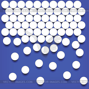 Set of White Pills - vector clipart