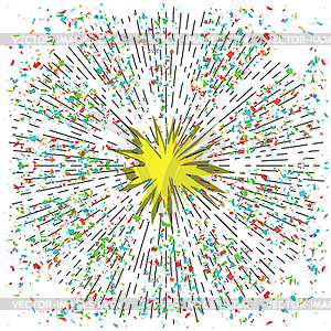 Colorful Space Bursts - vector clip art
