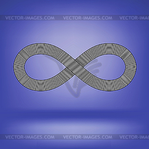 Striped Infinity Icon - vector clipart