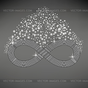 Striped Infinity Icon - vector clipart
