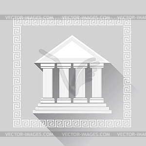 Greek Pillars Icon - vector clipart