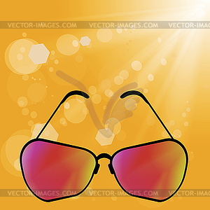 Retro Sun Glasses - color vector clipart