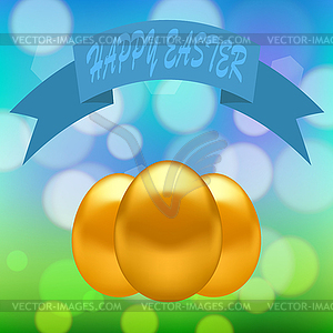 Gold Easter Eggs - vector clipart