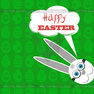 Easter Bunny. White Rabbit - vector image