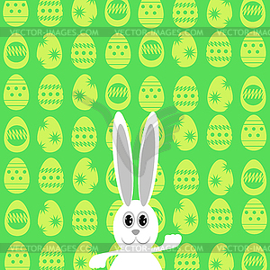 Easter Bunny. Greeting Card - vector clipart