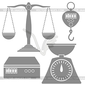 Weighind Scales Icons - vector clipart / vector image