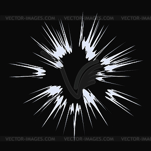 Explode Flash, Cartoon Explosion - color vector clipart