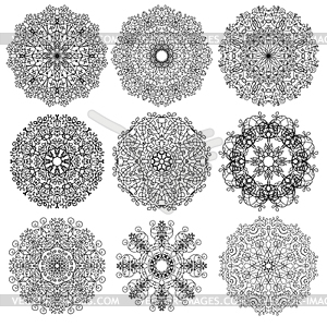 Contour Mandala - vector clip art