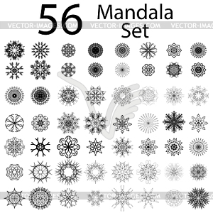 Contour Mandala - royalty-free vector clipart