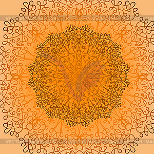 Круглый орнаментальный геометрический узор салфетка - изображение в векторном формате