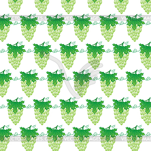 Narural Green Grapes Background - vector image