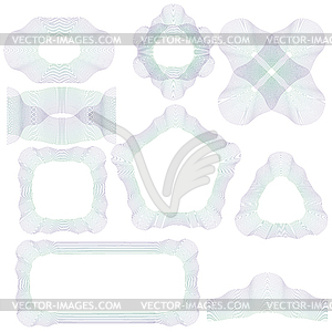 Abstract Decorative Wave Frames - vector clipart