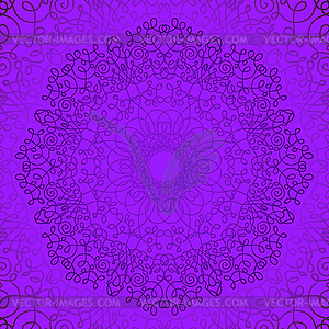 Фиолетовый круг кружева орнамент - изображение в векторе / векторный клипарт