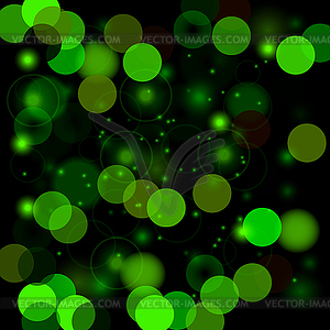 Green Blurred Light Background - vector image