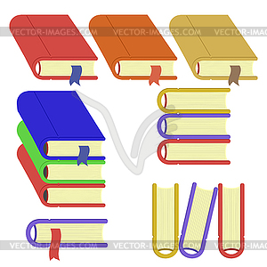 Set of Different Book Icons - vector clipart