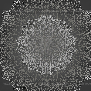 Round Ornamental Geometric Doily Pattern - vector clip art