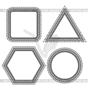 Set of Different Vintage Frames - vector clipart