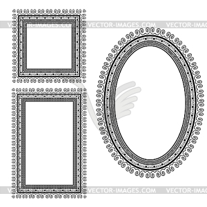 Set of Different Vintage Frames - vector clip art