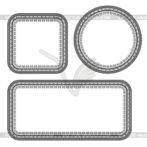 Set of Different Vintage Frames - vector clipart