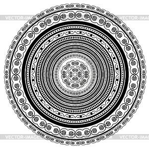 Circle Lace Ornament - vector clip art
