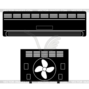 Wall-mounted Air Conditioner Icon - vector image