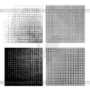Set of Dotted Textures - vector image