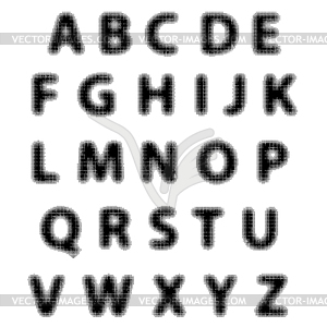Black Alphabet - vector image