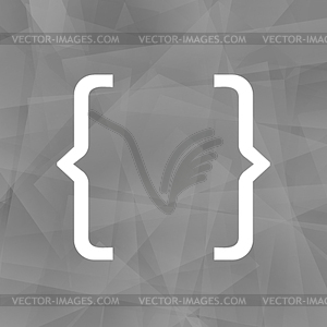 Curly Bracket Icon - vector image