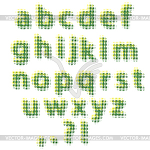 Set of Halftone Letters - stock vector clipart
