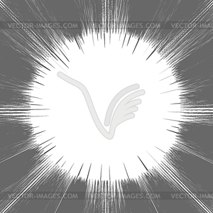 Comic Book Grey and White Radial Lines Background - vector image