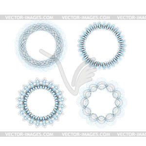 Decorarive Circle Wave Frames - vector image
