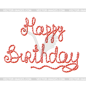 Happy Birthday . Sweet Candy Text - vector image