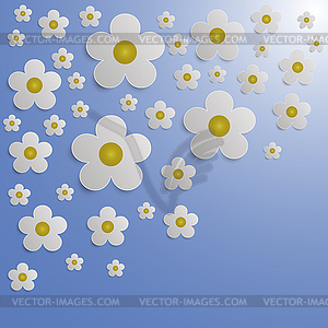 Summer Flower Paper Background - vector clip art