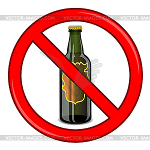 No Beer Sign - vector image