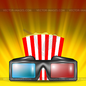 Очки для просмотра фильмов - клипарт в векторном формате