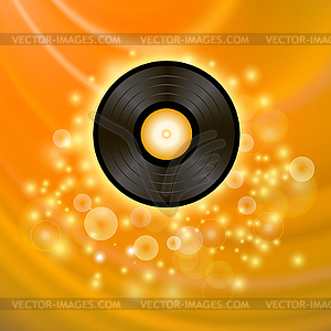 Retro Vinyl Disc - color vector clipart