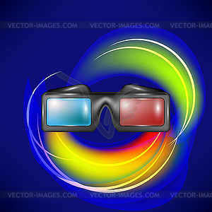 Очки для просмотра фильмов - векторизованный клипарт
