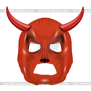 Red Horn Mask - vector clipart