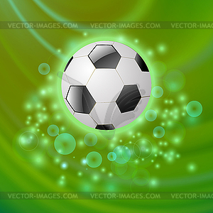 Sport Football Icon on Green Background - vector clip art