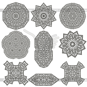 Different Geometric Ornaments Set - vector clipart