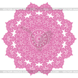 Pink Circle Ornament - vector clip art